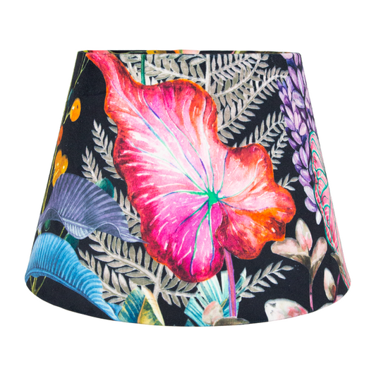 Oasis Black Floral Velvet Empire Lampshade