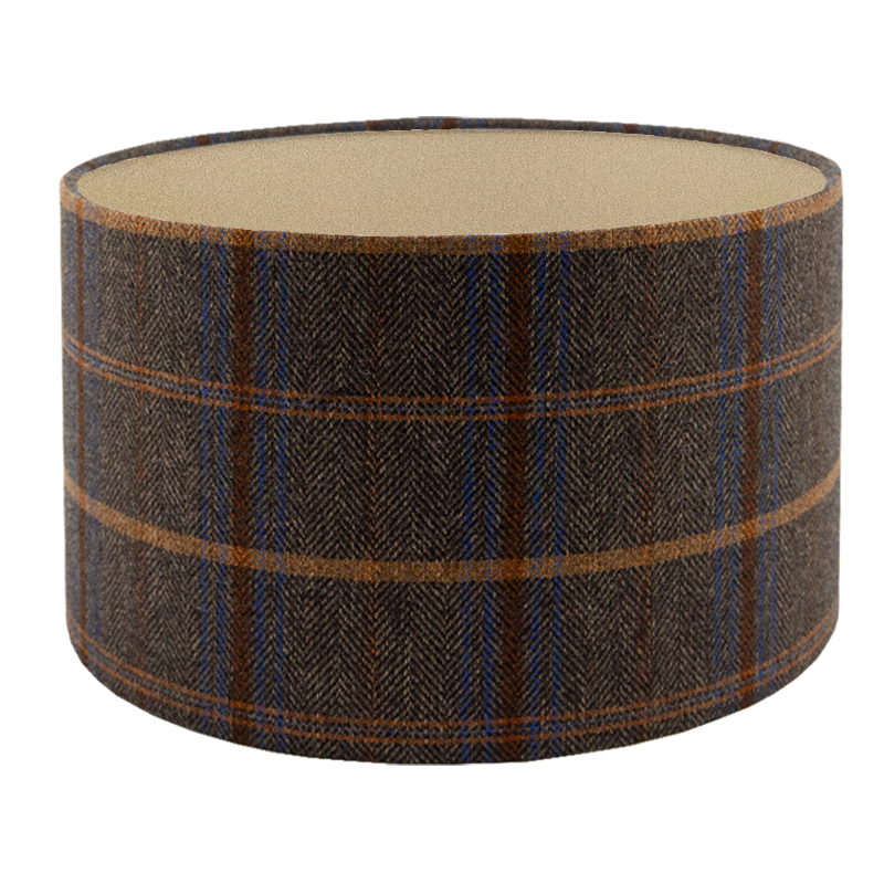 Margo Umber Tartan Drum Lampshade