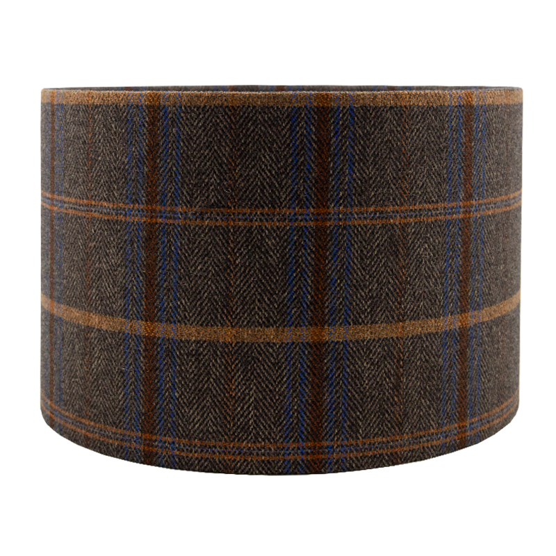 Margo Umber Tartan Drum Lampshade