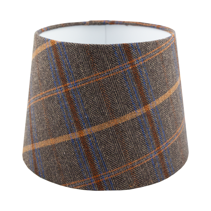 Margo Umber Tartan French Drum Lampshade