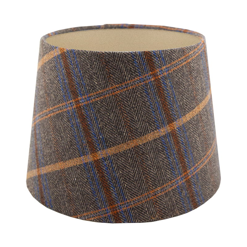 Margo Umber Tartan French Drum Lampshade