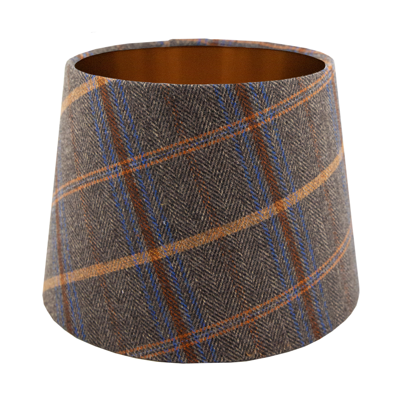 Margo Umber Tartan French Drum Lampshade