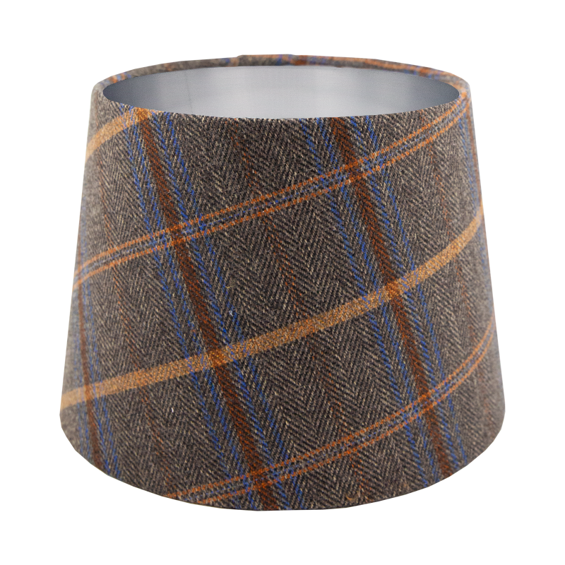 Margo Umber Tartan French Drum Lampshade