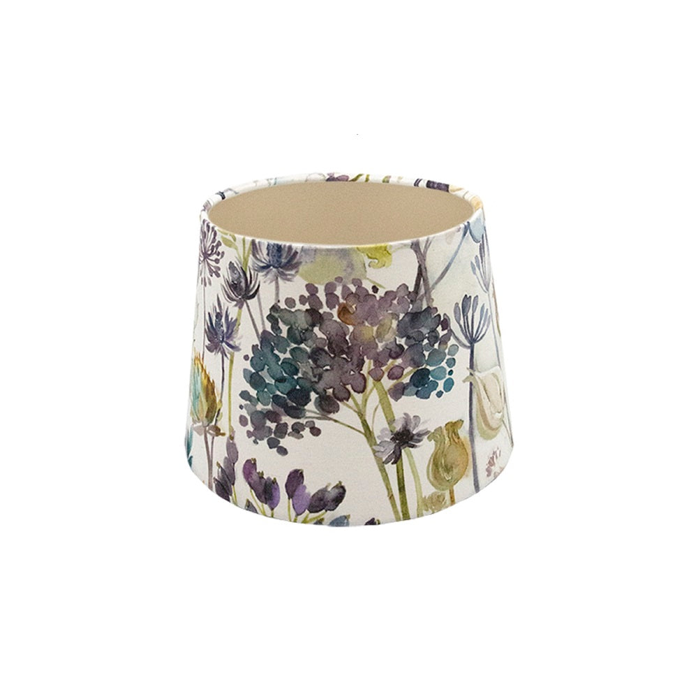 Voyage Hedgerow Blue French Drum Lampshade Champagne Inner