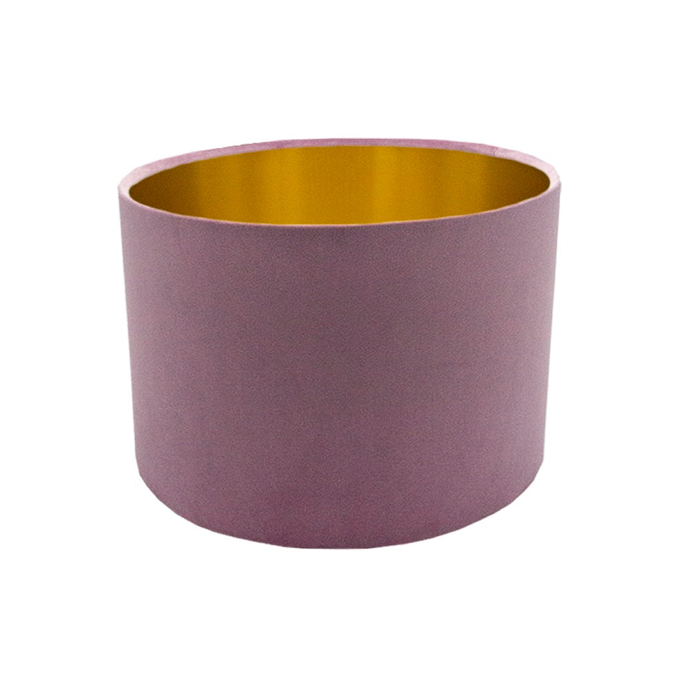 Lavender Velvet Drum Lampshade