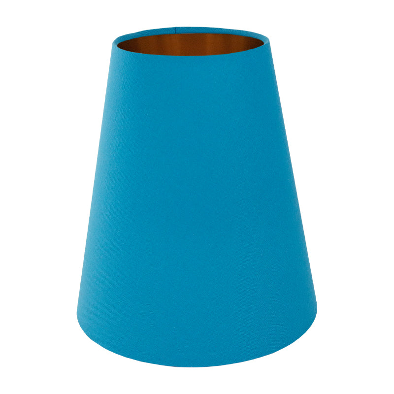 Aqua Blue Cotton Tall Empire Lampshade