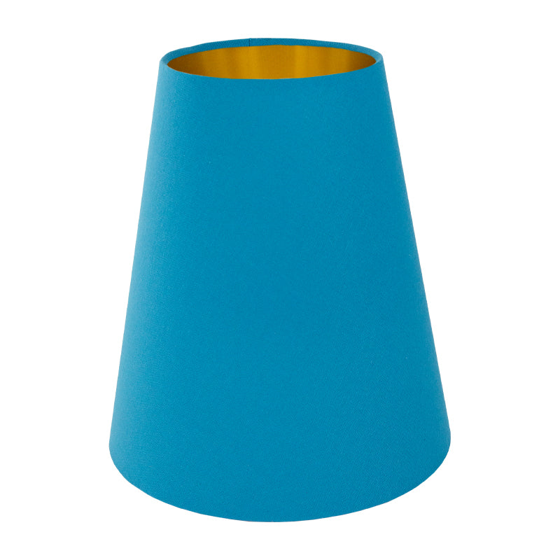 Aqua Blue Cotton Tall Empire Lampshade