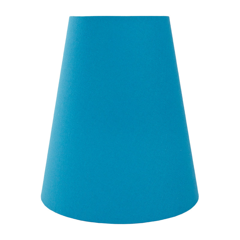 Aqua Blue Cotton Tall Empire Lampshade