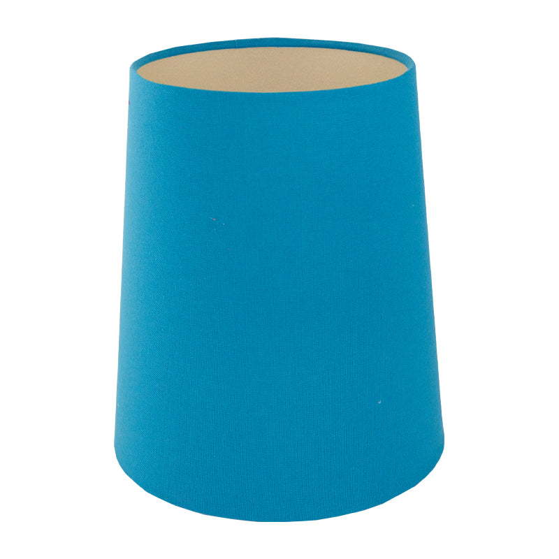 Aqua Blue Cotton Tall French Drum Lampshade
