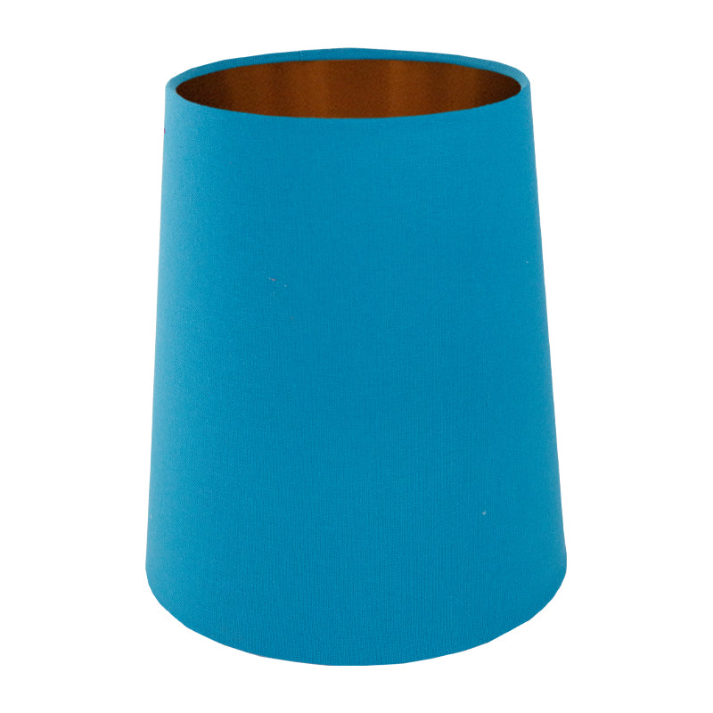 Aqua Blue Cotton Tall French Drum Lampshade