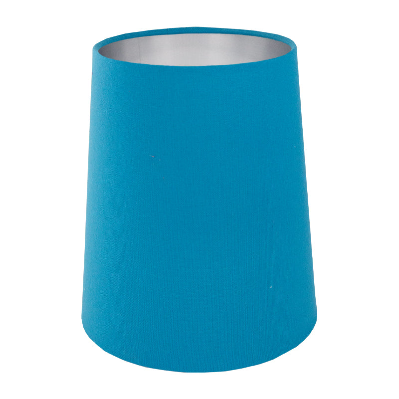 Aqua Blue Cotton Tall French Drum Lampshade