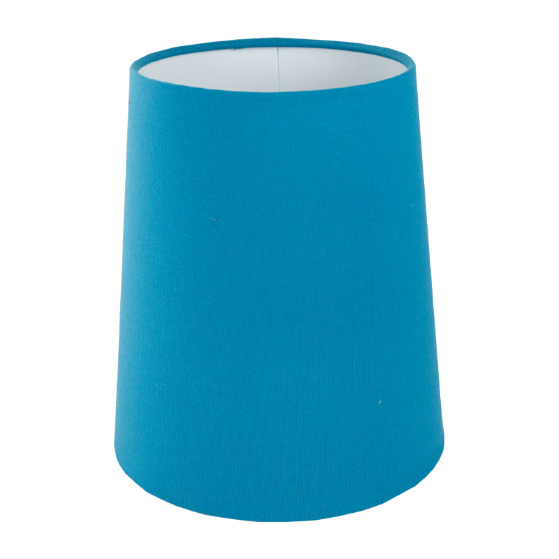 Aqua Blue Cotton Tall French Drum Lampshade