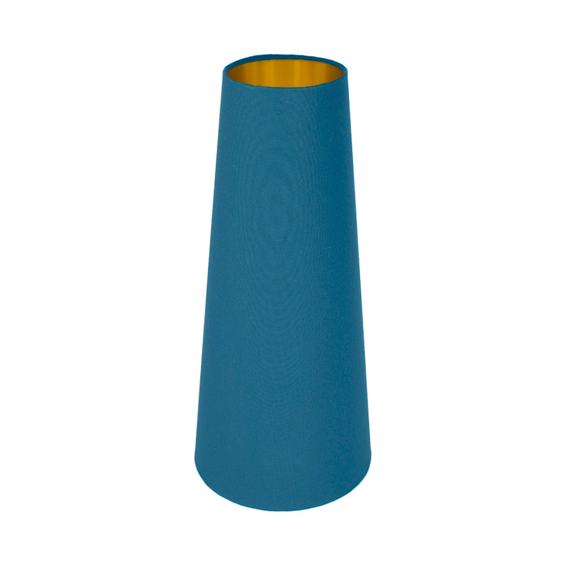 Aqua Blue Tall Tapered Lampshade