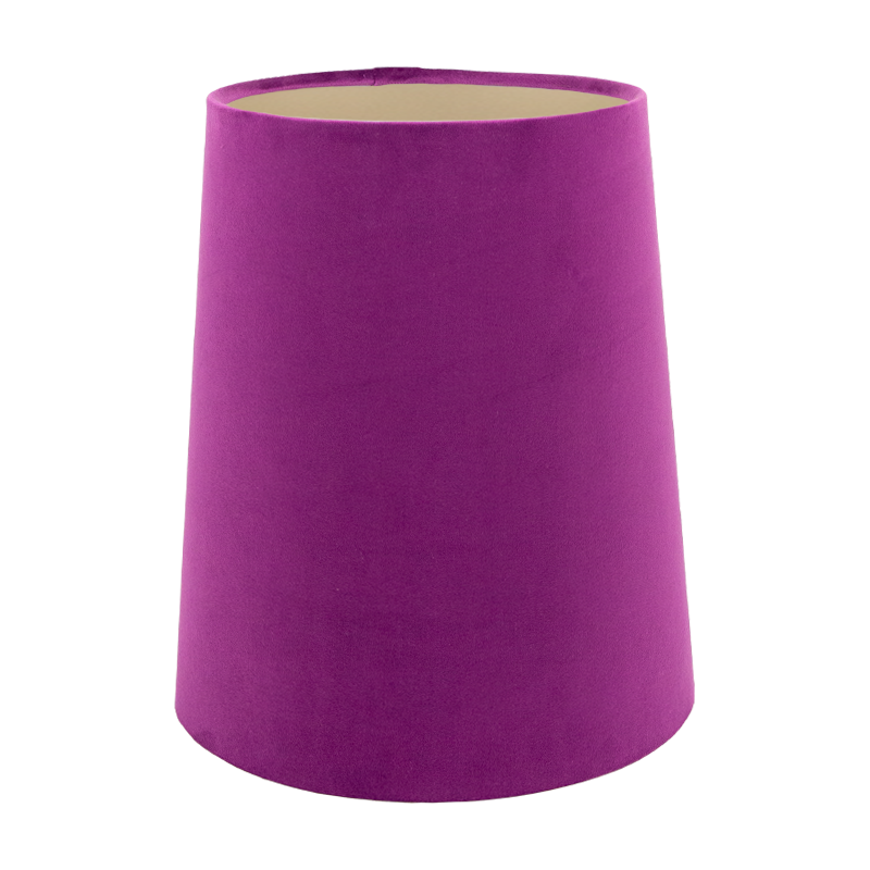 Aubergine Velvet Tall French Drum Lampshade