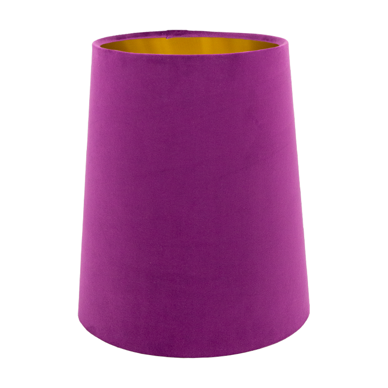 Aubergine Velvet Tall French Drum Lampshade