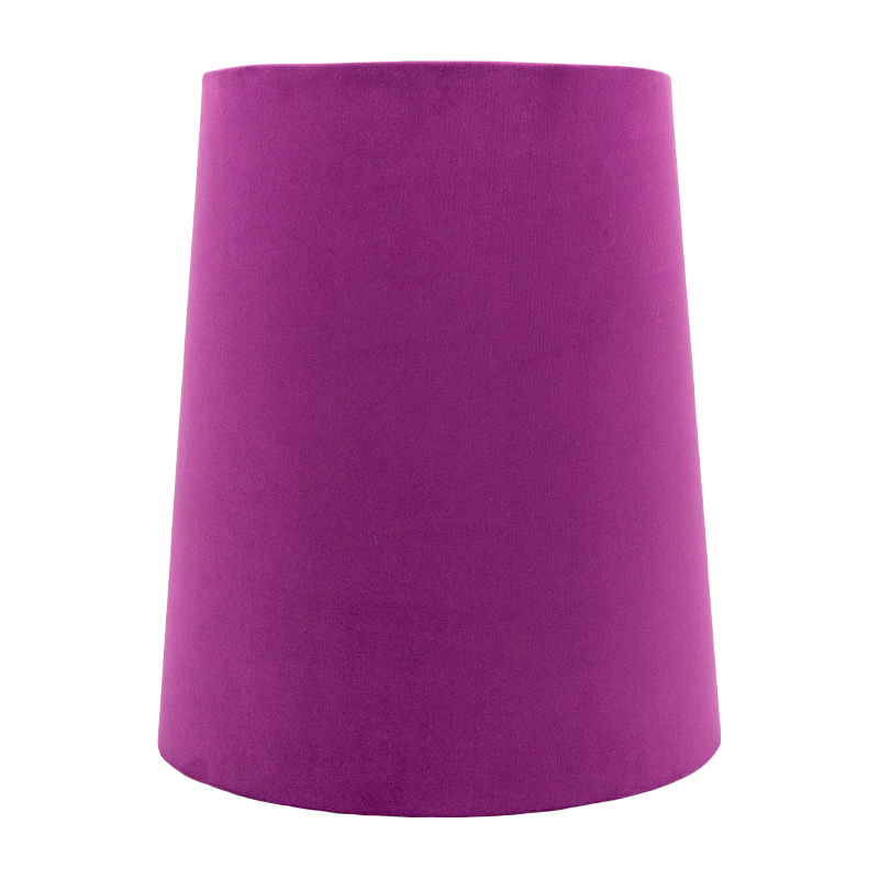Aubergine Velvet Tall French Drum Lampshade