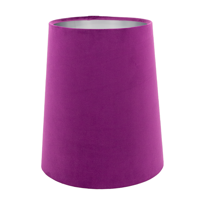 Aubergine Velvet Tall French Drum Lampshade