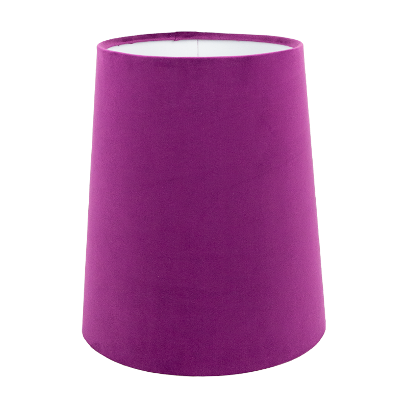 Aubergine Velvet Tall French Drum Lampshade