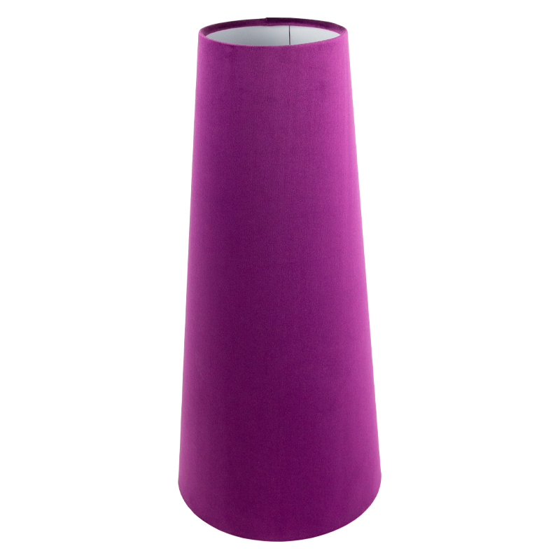 Aubergine Velvet Tall Tapered Lampshade