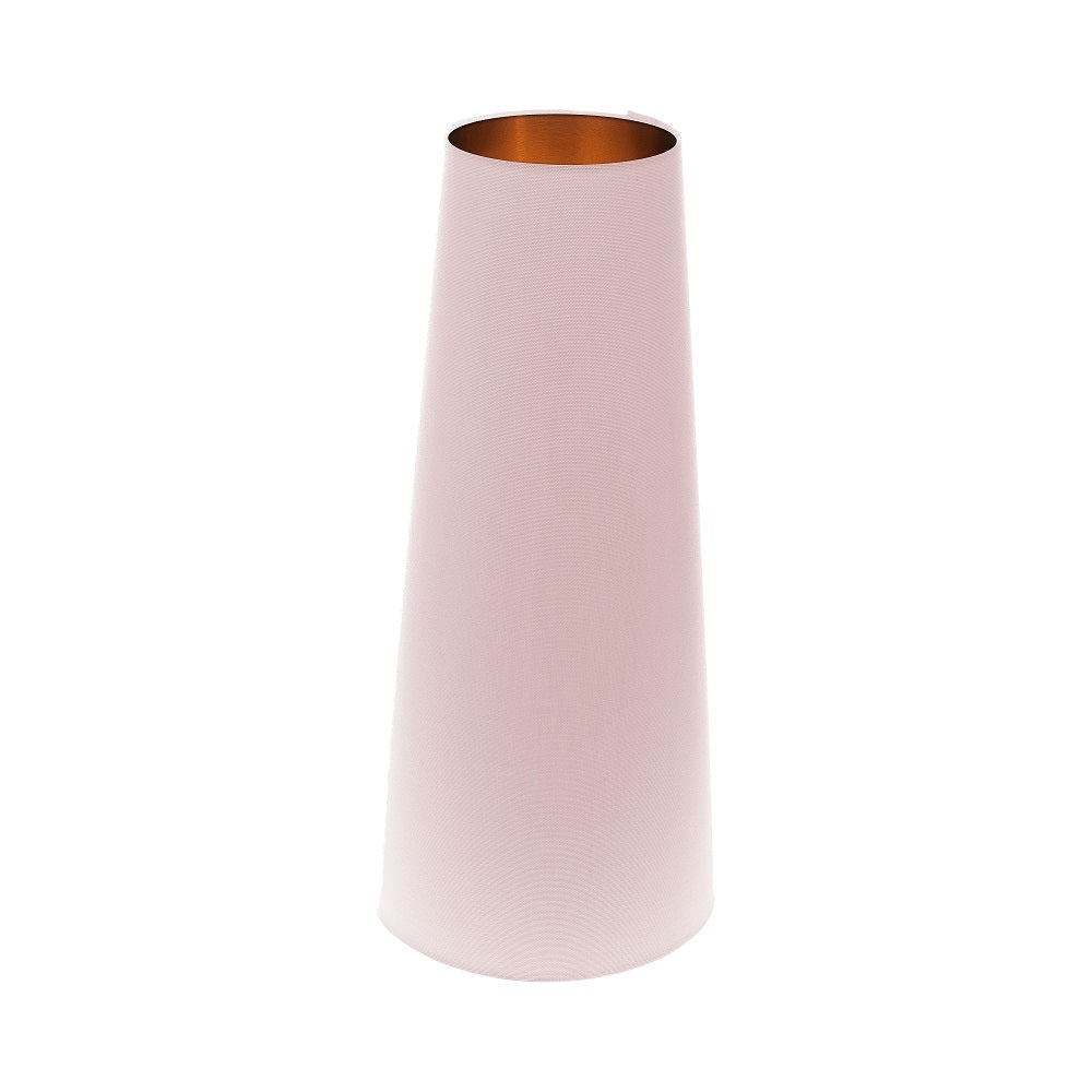 Baby Pink Tall Tapered Lampshade Copper Inner