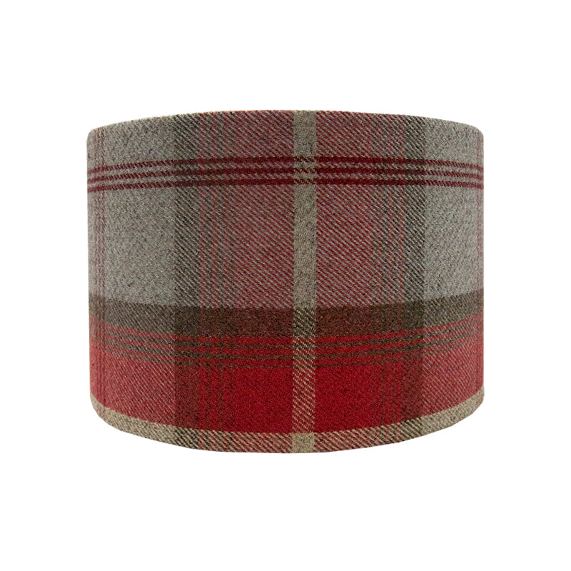 Balmoral Cherry Tartan Drum Lampshade
