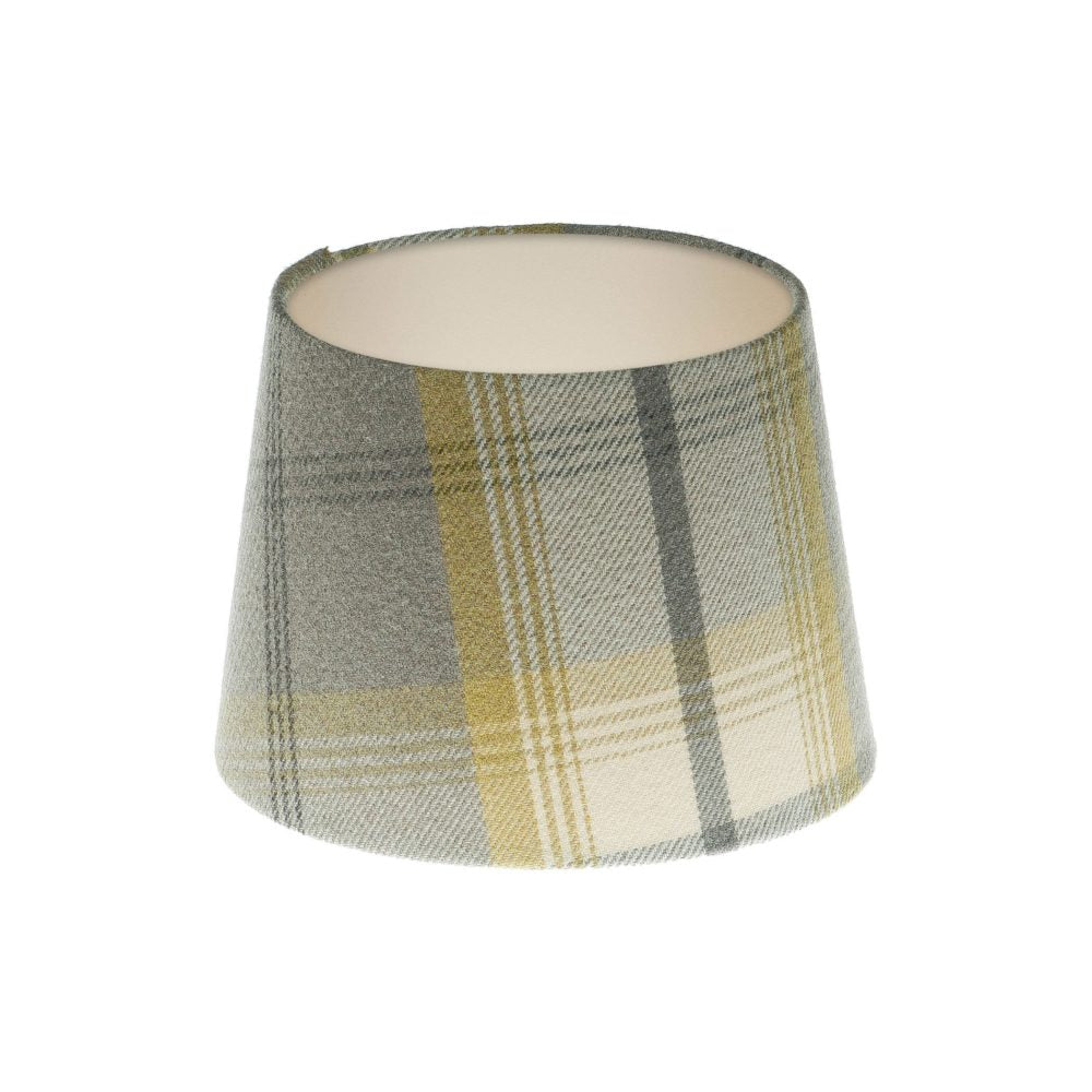 Balmoral Citrus Tartan French Drum Lampshade Champagne Inner