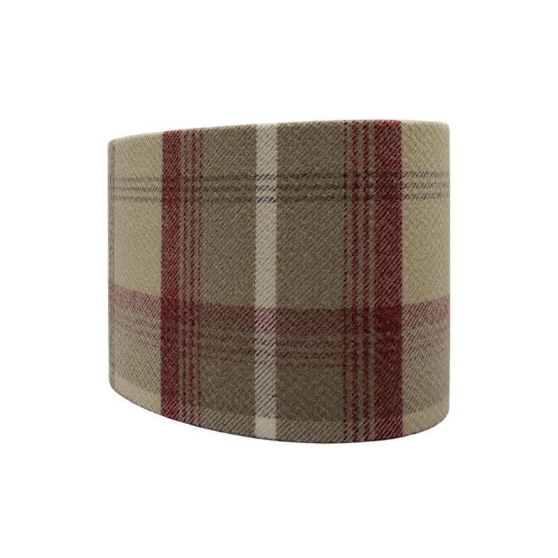 Balmoral Cranberry Tartan Oval Lampshade