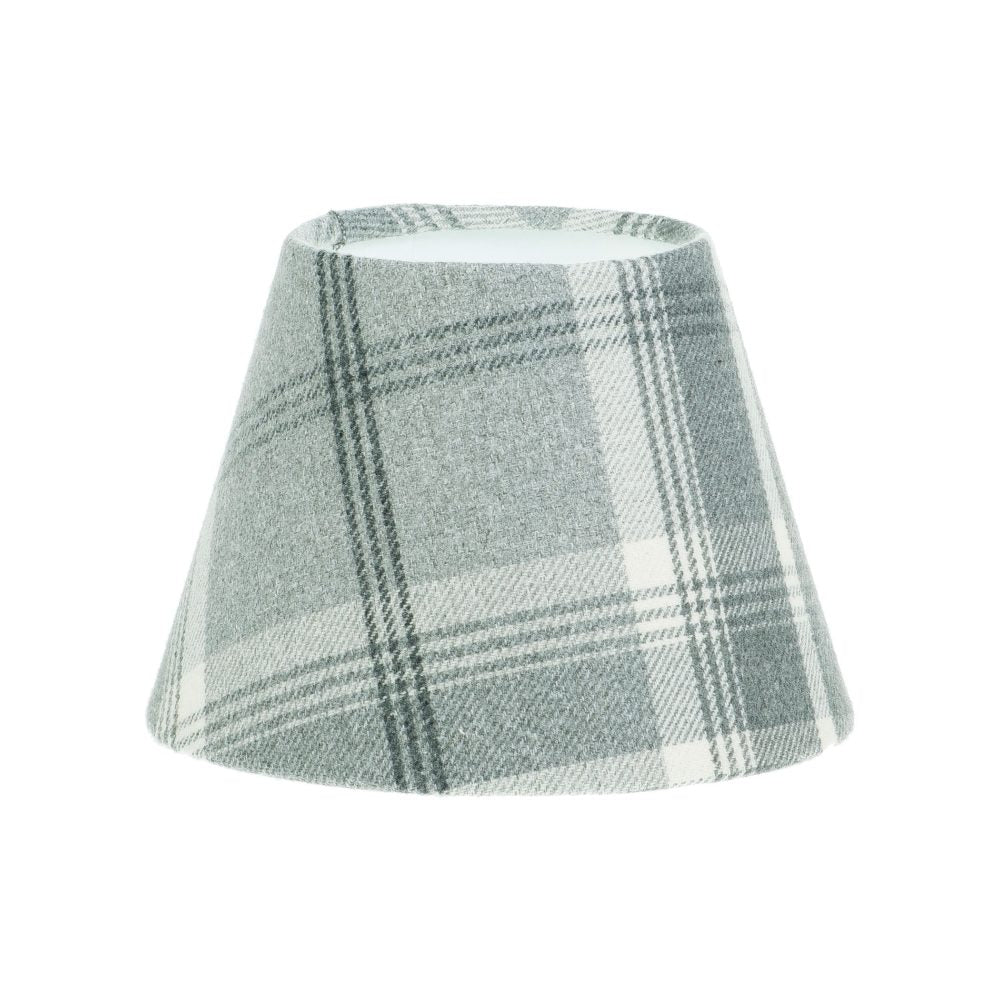 Balmoral Dove Grey Tartan Empire Lampshade