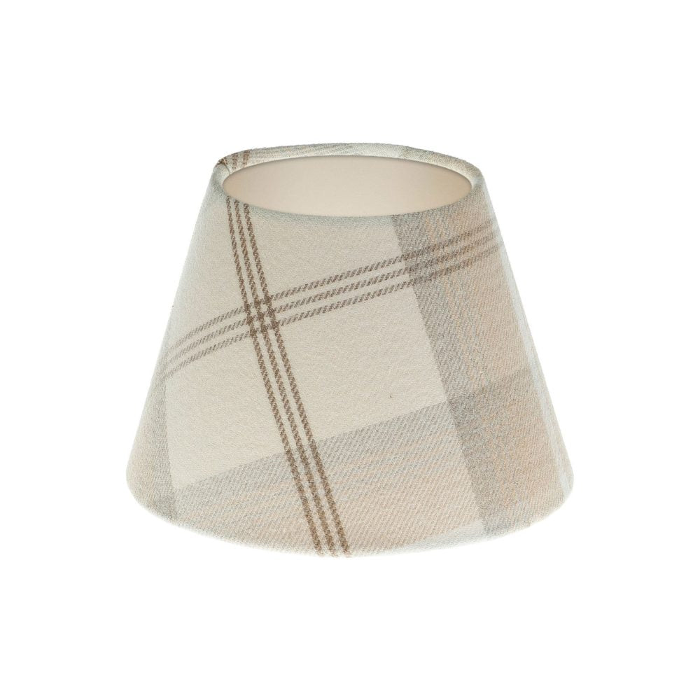 Balmoral Natural Tartan Empire Lampshade Champagne Inner