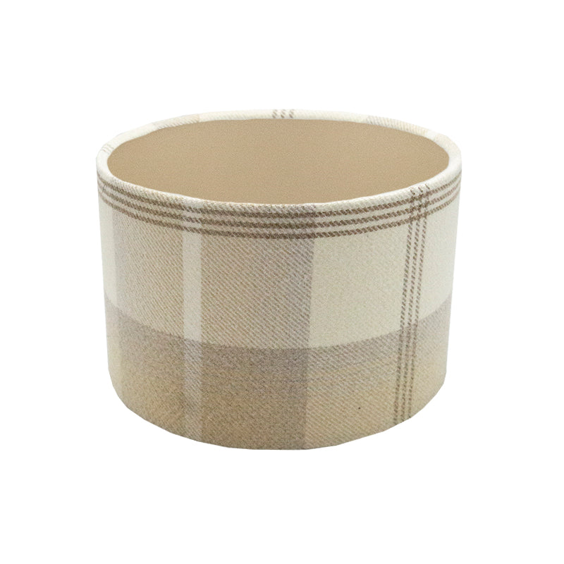 Balmoral Natural Tartan Drum Lampshade