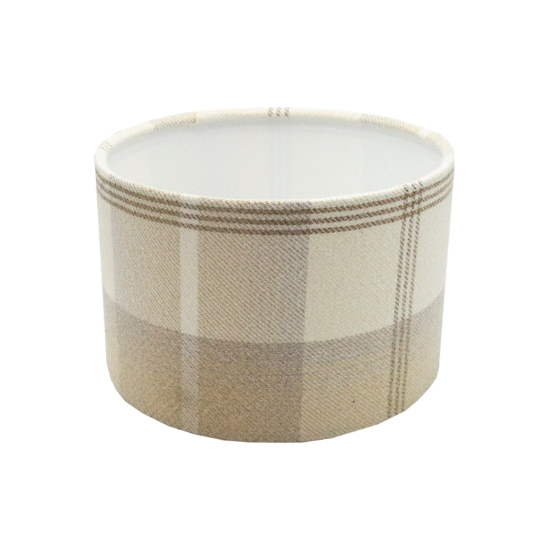 Balmoral Natural Tartan Drum Lampshade