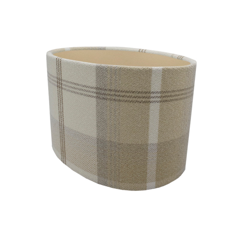 Balmoral Natural Tartan Oval Lampshade
