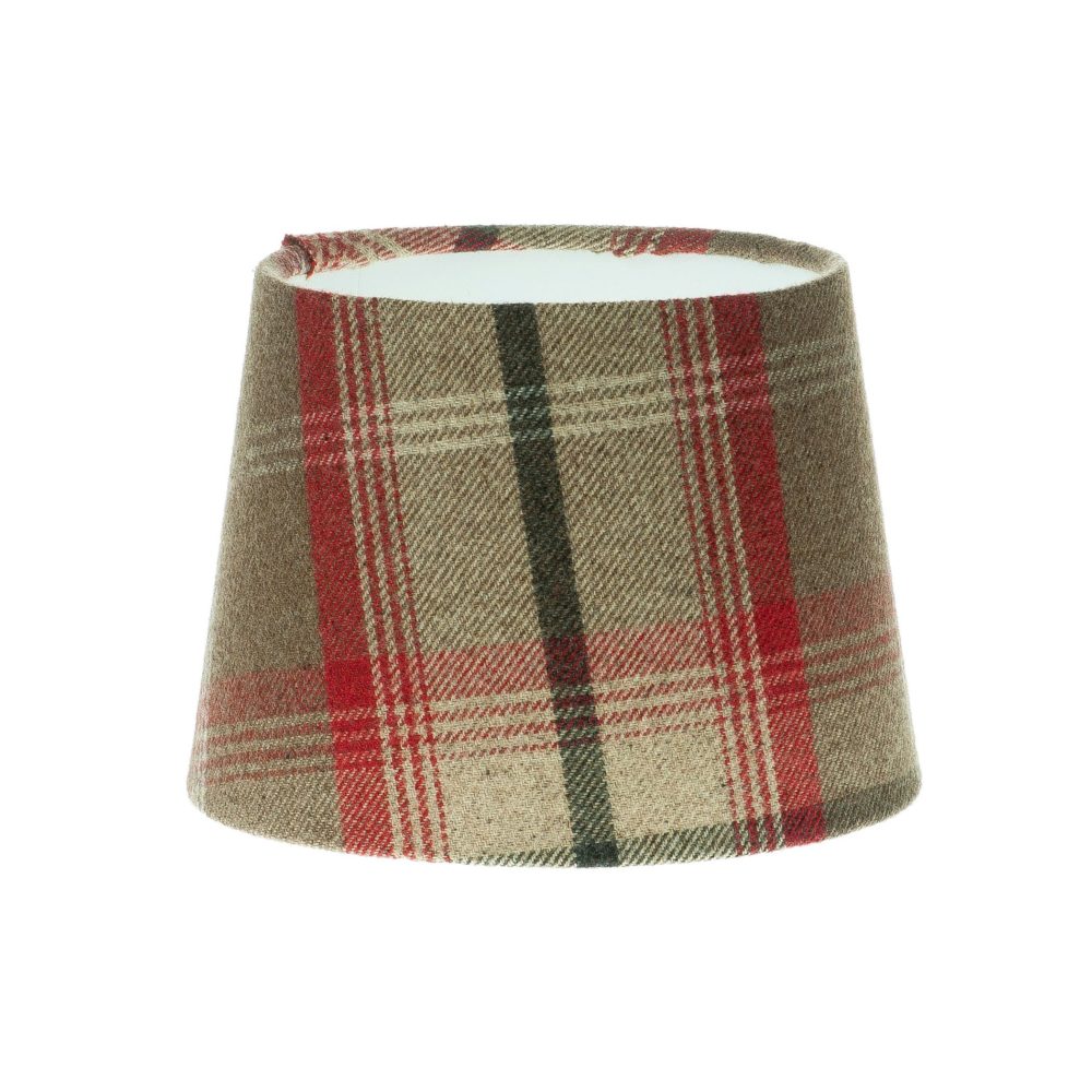 Balmoral Rosso Tartan French Drum Lampshade