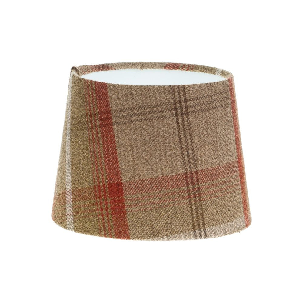 Balmoral Rust Tartan French Drum Lampshade