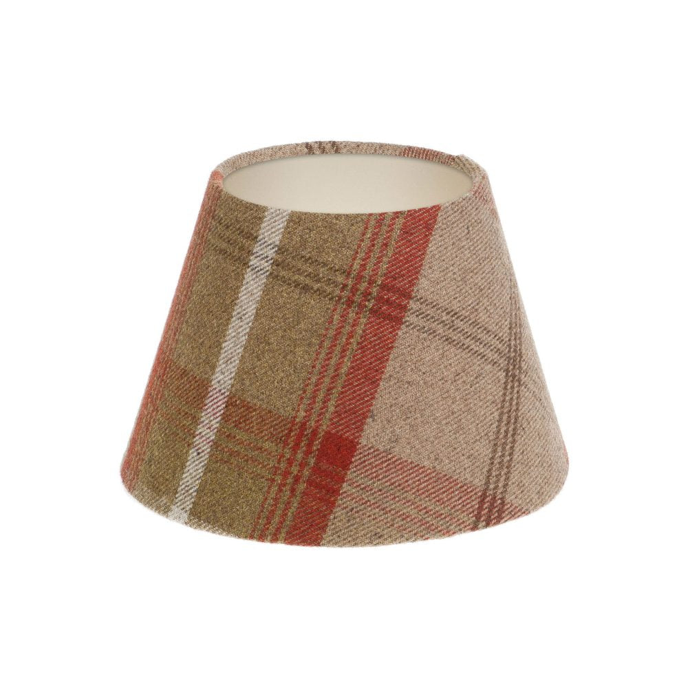 Balmoral Rust Tartan Empire Lampshade Champagne Inner