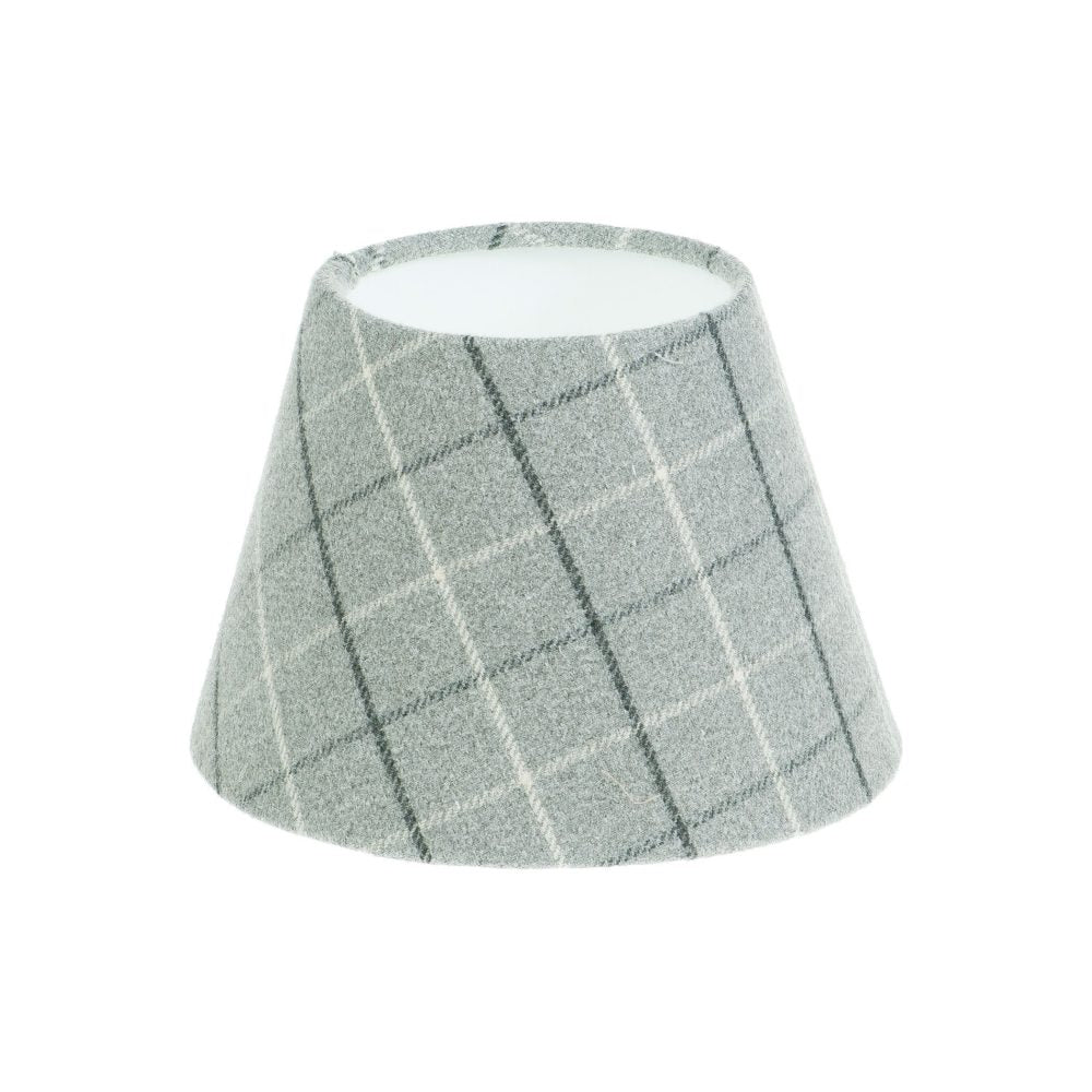 Bamburgh Dove Grey Tartan Empire Lampshade
