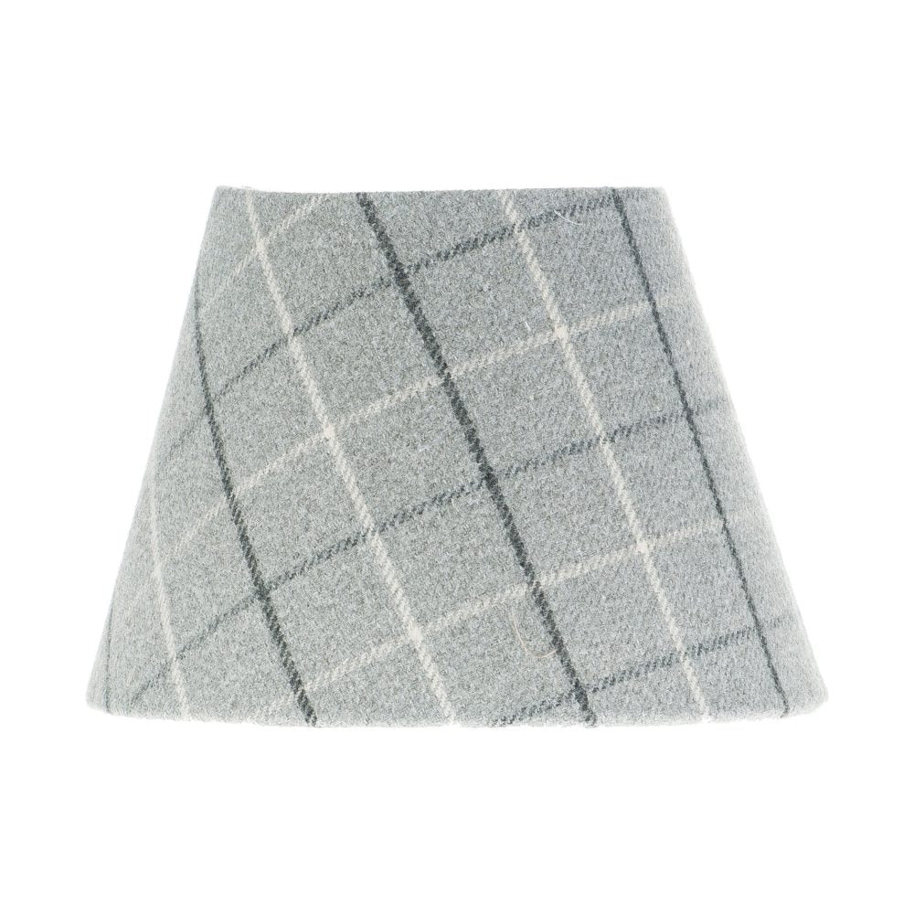 Bamburgh Dove Grey Tartan Empire Lampshade