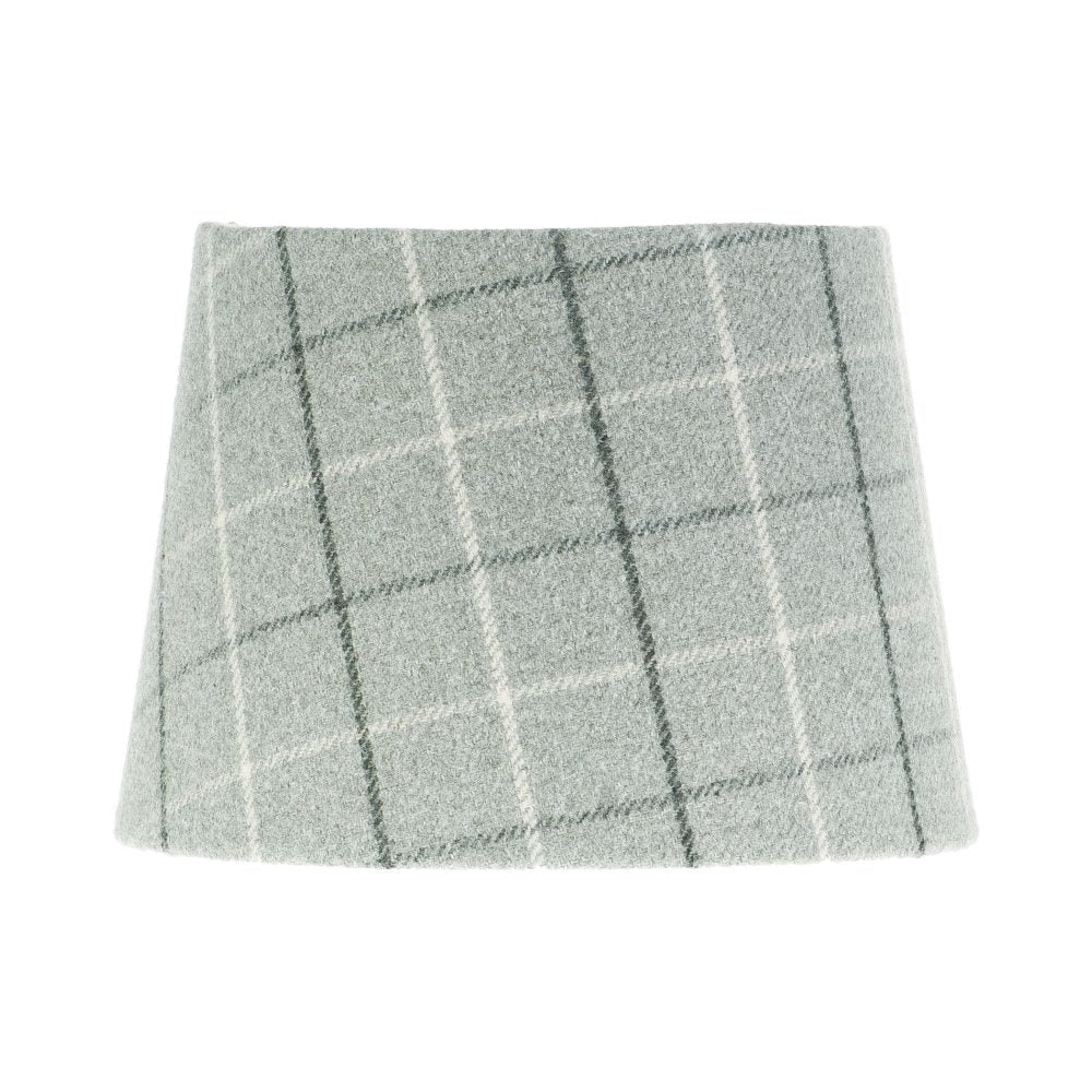 Bamburgh Dove Grey Tartan French Drum Lampshade