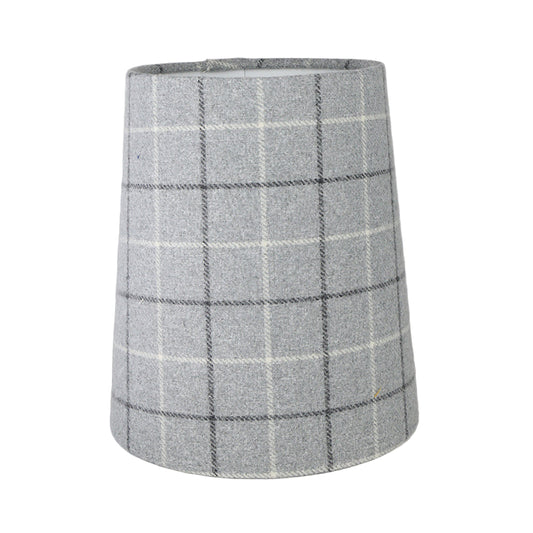 Bamburgh Dove Grey Tall French Drum Lampshade