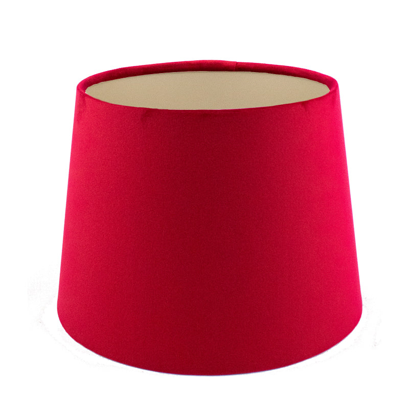Berry Red Velvet French Drum Lampshade