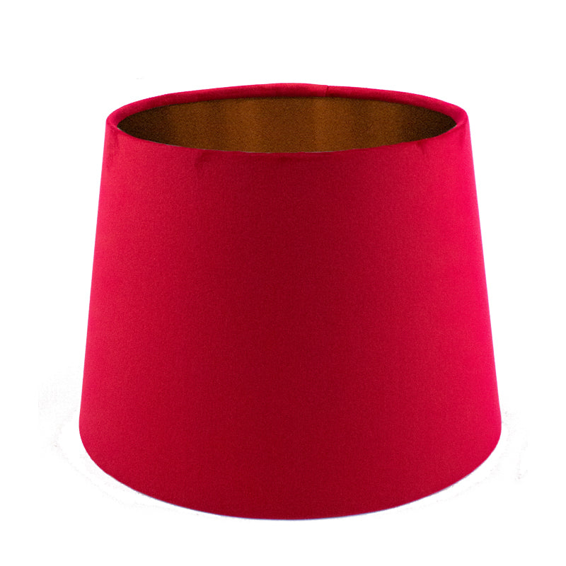 Berry Red Velvet French Drum Lampshade