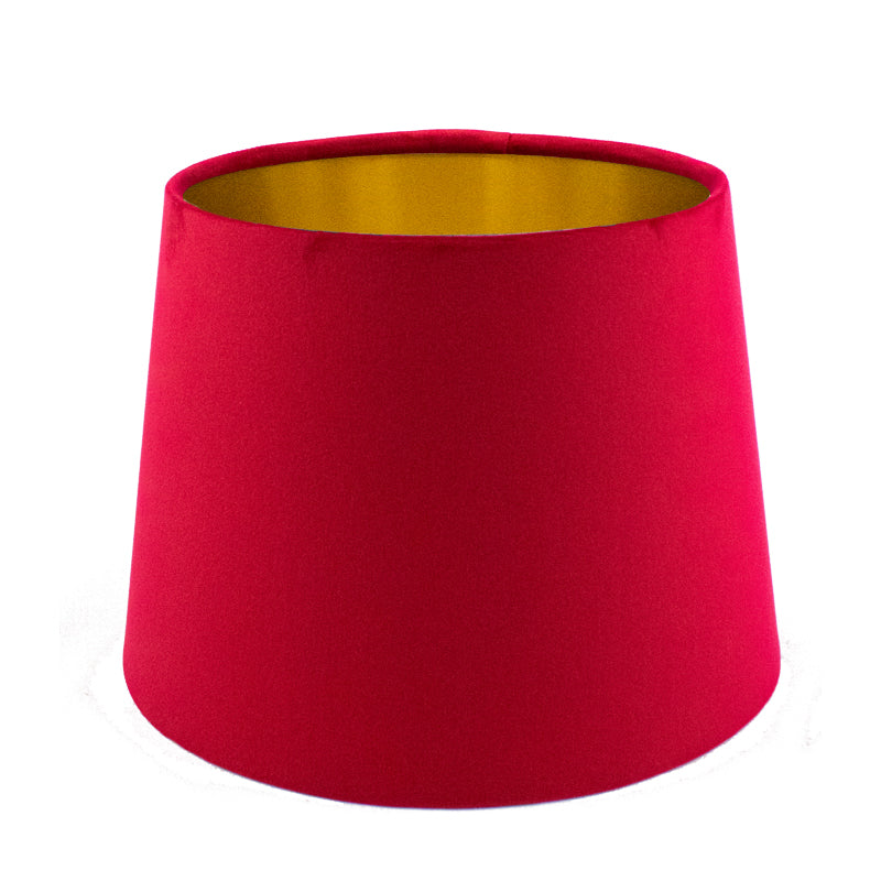 Berry Red Velvet French Drum Lampshade