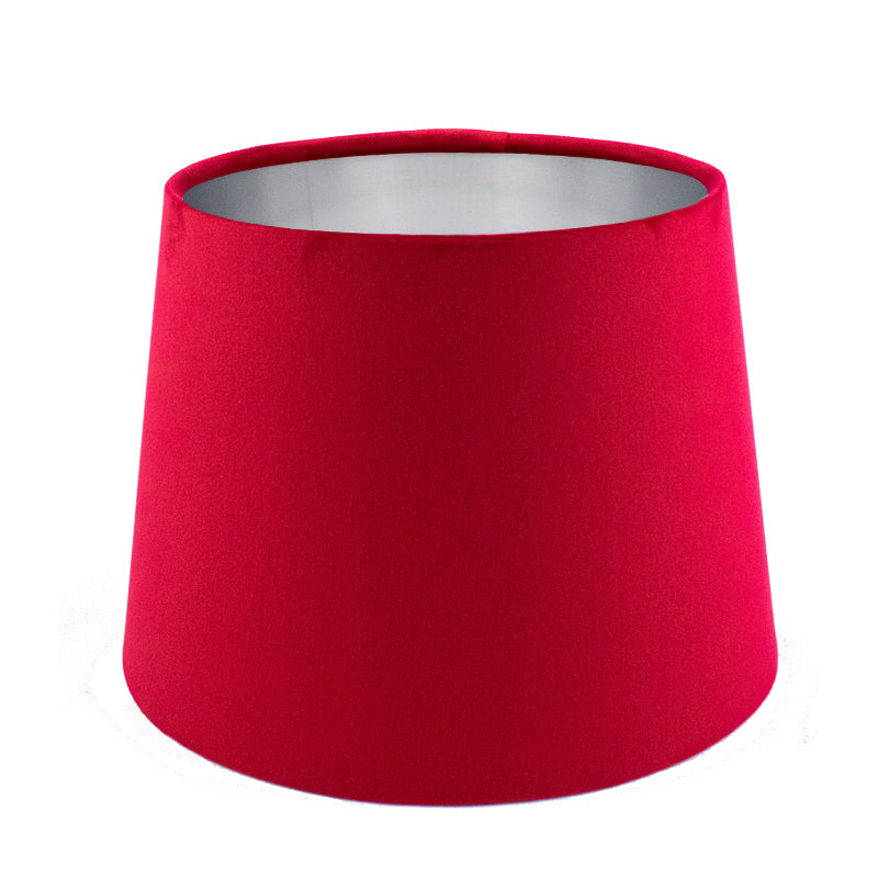Berry Red Velvet French Drum Lampshade