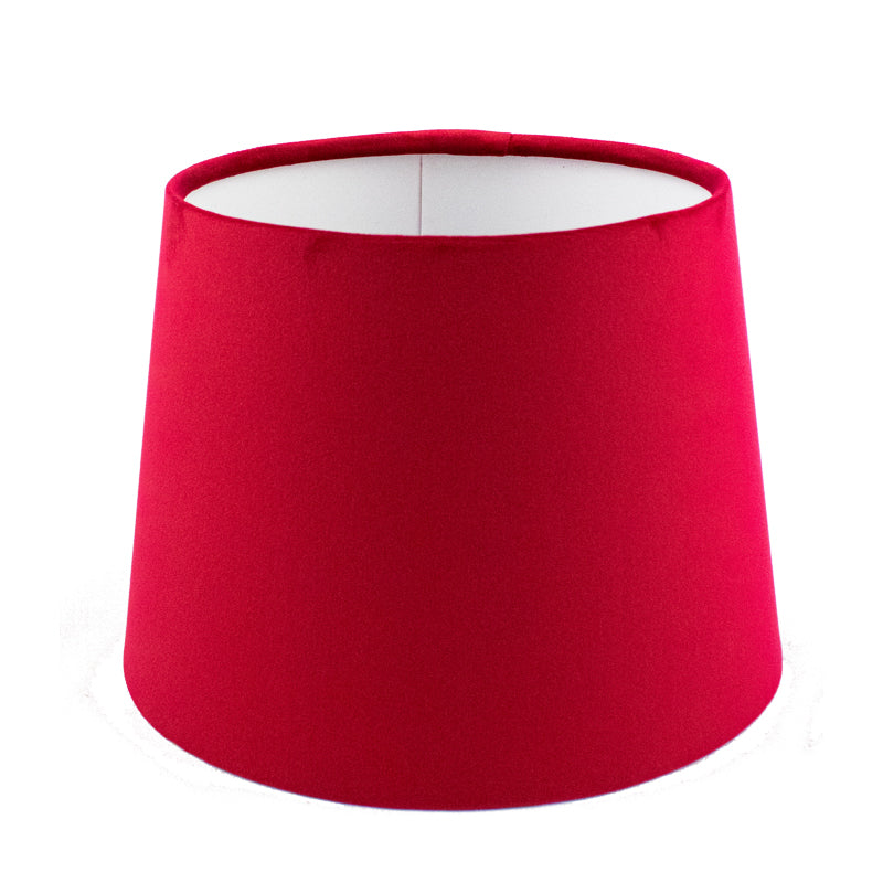 Berry Red Velvet French Drum Lampshade