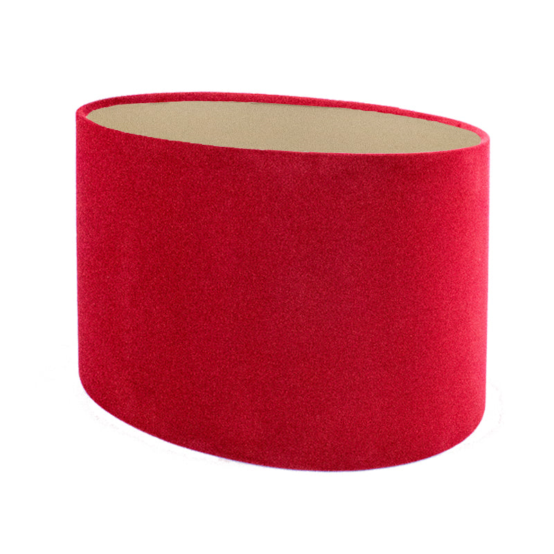 Berry Red Velvet Oval Lampshade