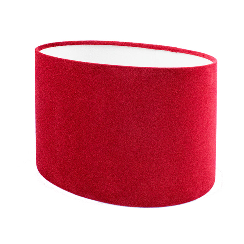 Berry Red Velvet Oval Lampshade