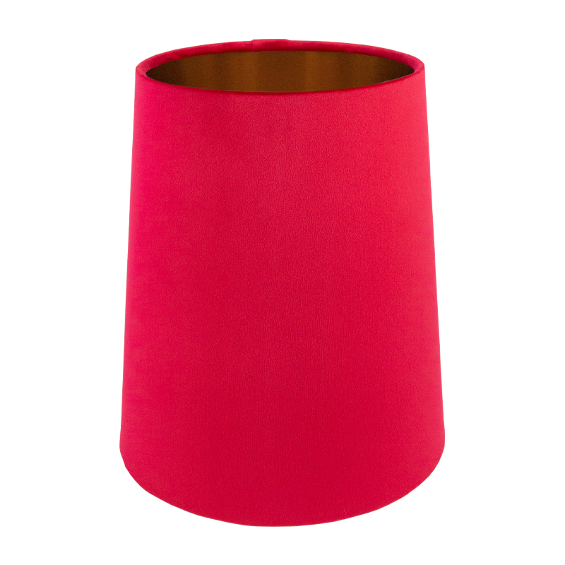 Berry Red Velvet Tall French Drum Lampshade