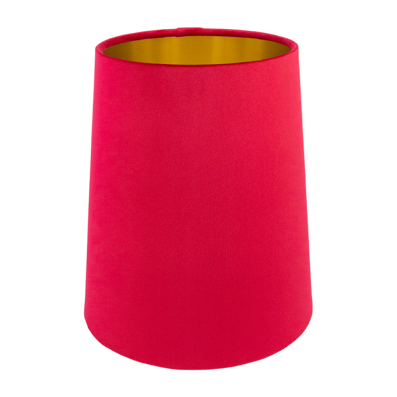 Berry Red Velvet Tall French Drum Lampshade