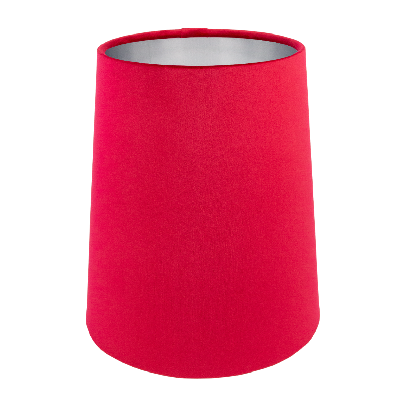 Berry Red Velvet Tall French Drum Lampshade