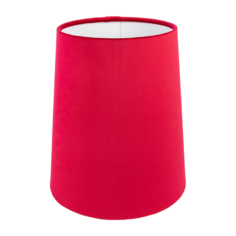 Berry Red Velvet Tall French Drum Lampshade